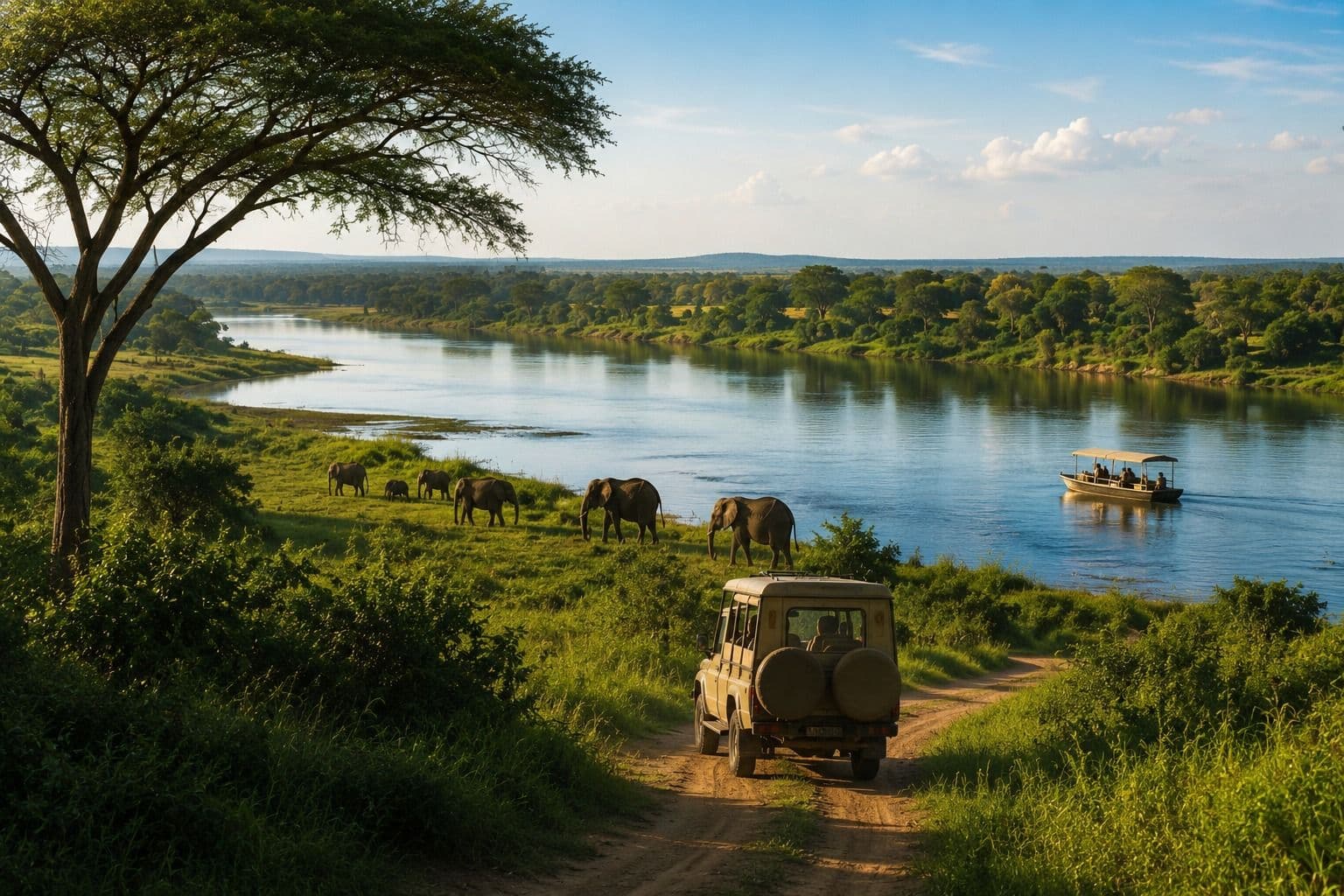 Queen Elizabeth National Park Wildlife & Boat Cruise Safari